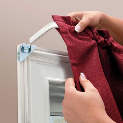 No Drill Curtain Rod Brackets Curtain Idea Arina